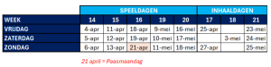 Speeldata VJC 2025 - Padel Speeldata VJC 2025 - Padel